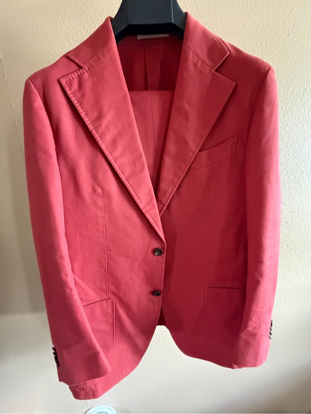 Men's red Blazer - Classic Two-Button Tailored Jacket pure cotton - SUIT SUPPLY